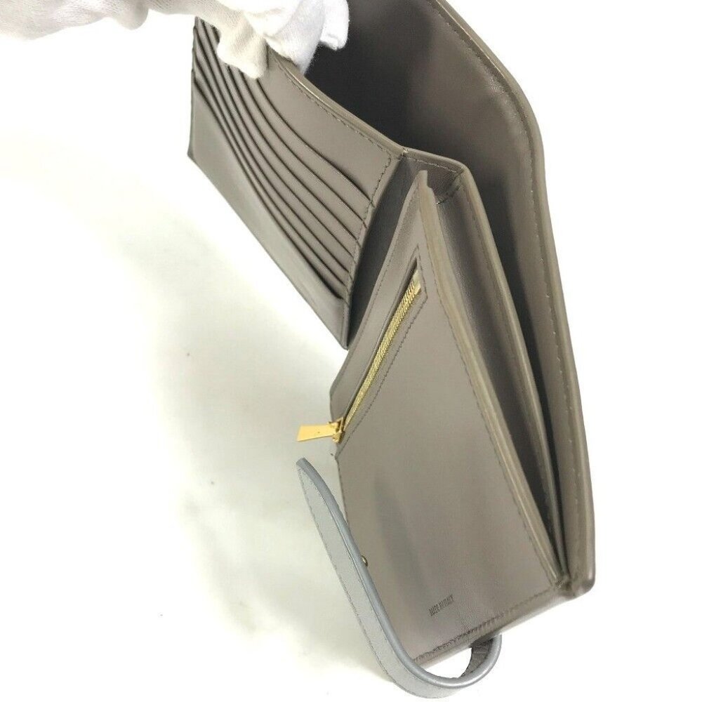 CELINE .10PI Bicolor Medium strap wallet Trifold wallet Leather gray - Picture 3 of 13